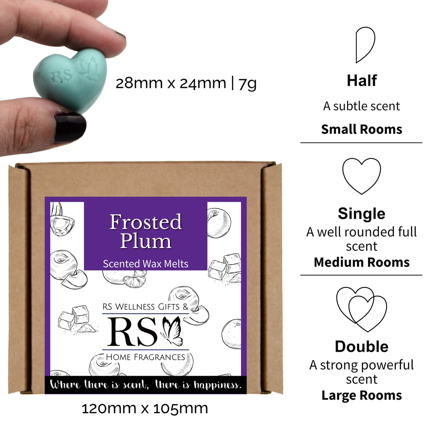 Frosted Plum Scented Heart Wax Melts