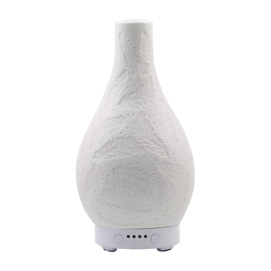 Etched Porcelain Feather Aroma Diffuser