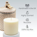 300g Geo Jar Candle - Soy Wax - Choice of Fragrance - Luxury Home Aroma Decor Gift Scented