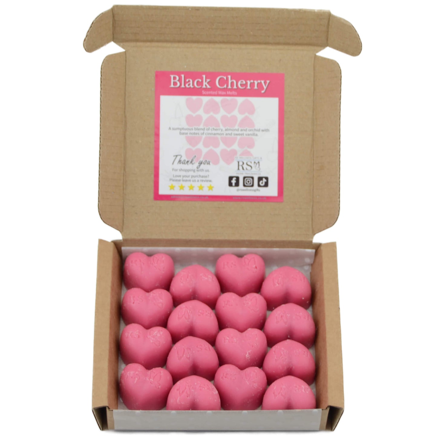 Black Cherry Scented Heart Wax Melts