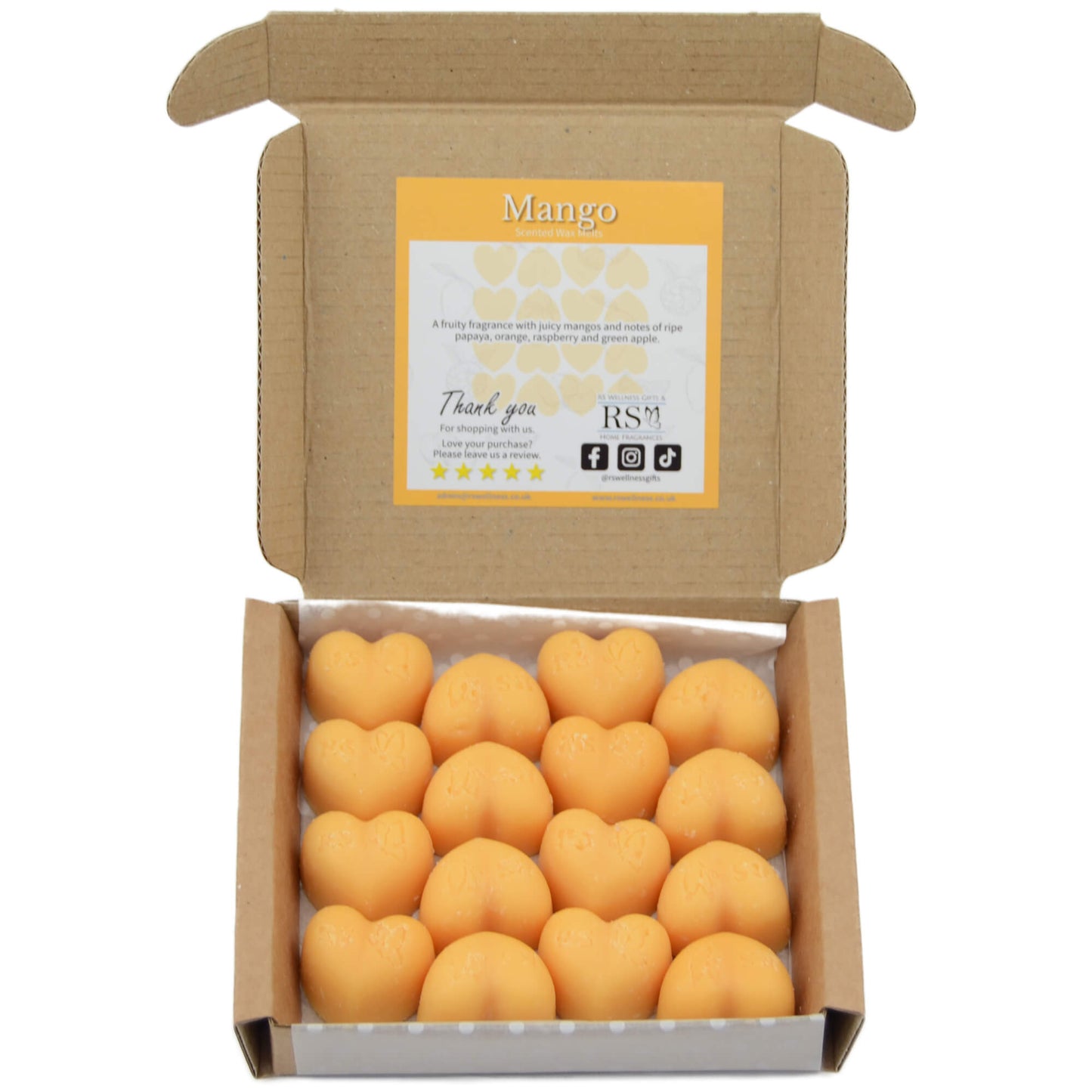 Mango Scented Heart Wax Melts