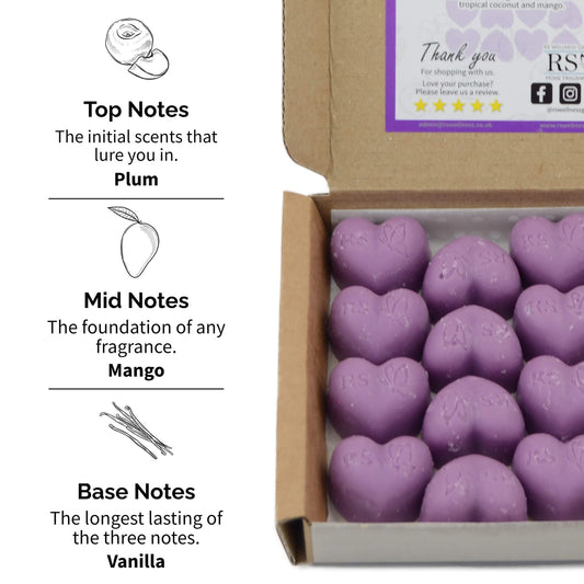 Frosted Plum Scented Heart Wax Melts
