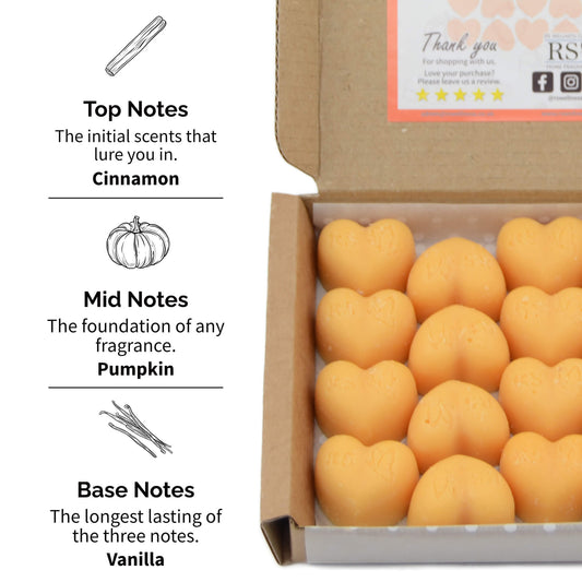 Frosted Pumpkin Scented Heart Wax Melts