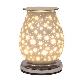 White Snowflakes Electric Wax Melter Touch
