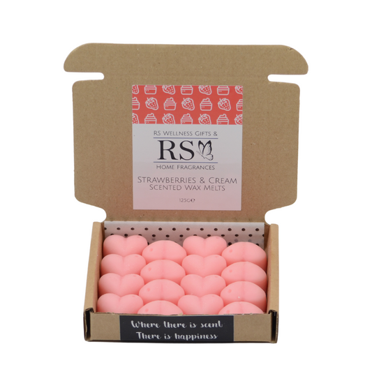 Strawberries and Cream Scented Heart Wax Melts