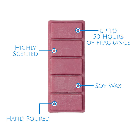 Black Cherry Scented Soy Wax Snap Bar 50g