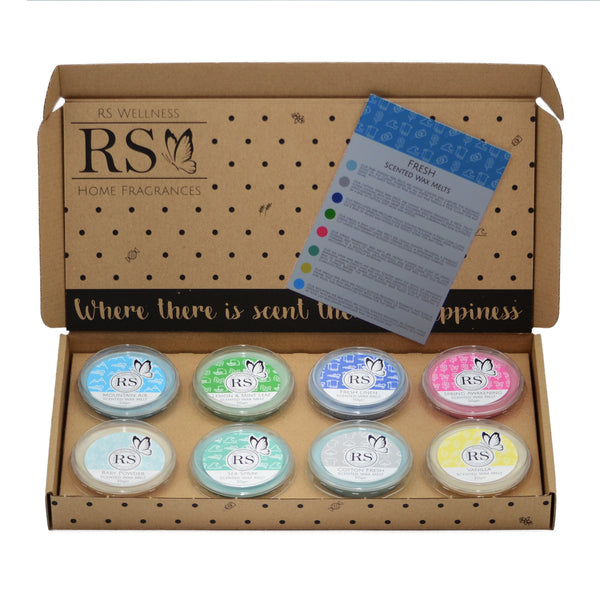 Fresh Selection - Box Of 8 Highly Fresh Scented 50g Soy Wax Tubs