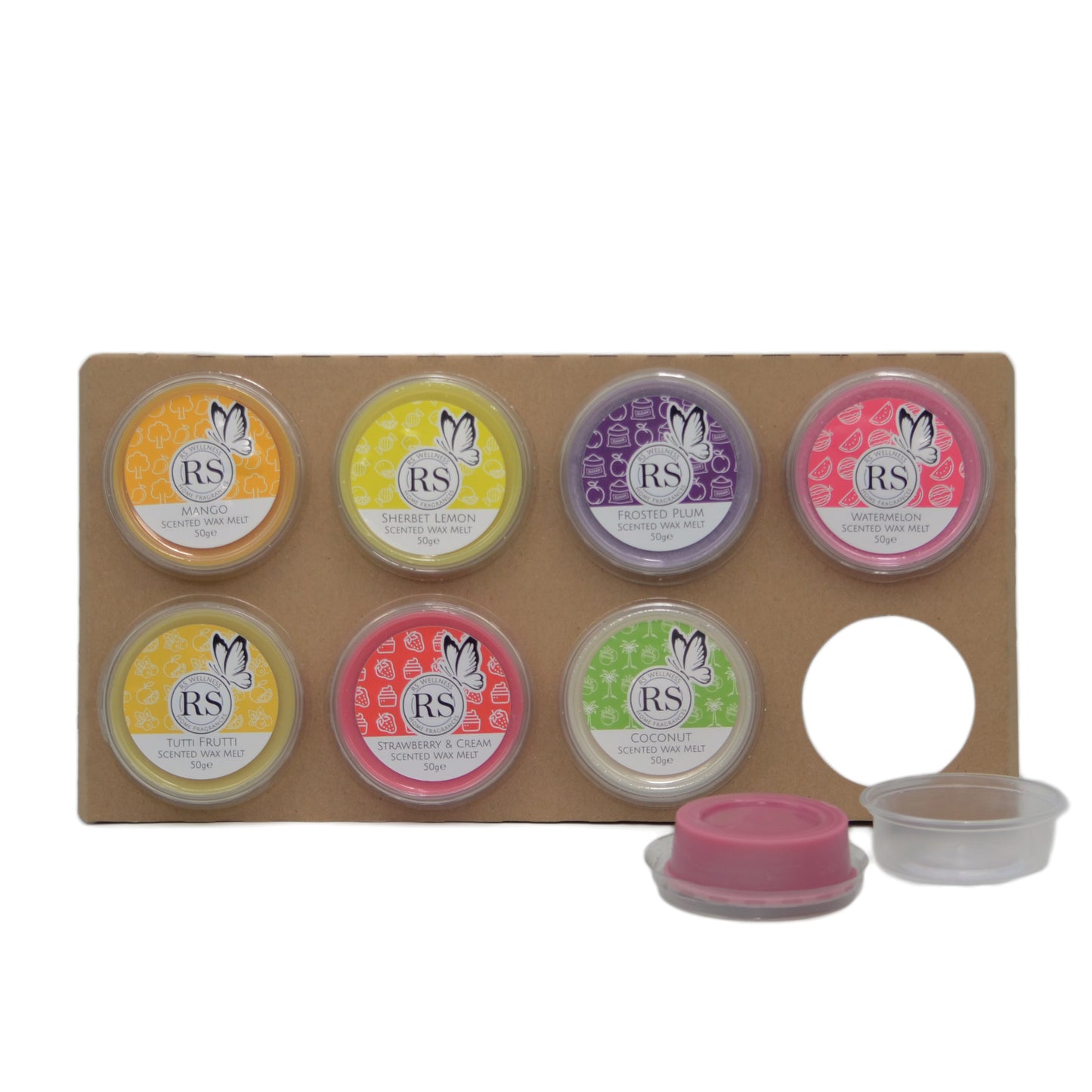 Fruity Selection - Box Of 8 Highly Fruity Scented 50g Soy Wax Tubs