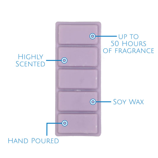 Lavender Scented Soy Wax Snap Bar 50g