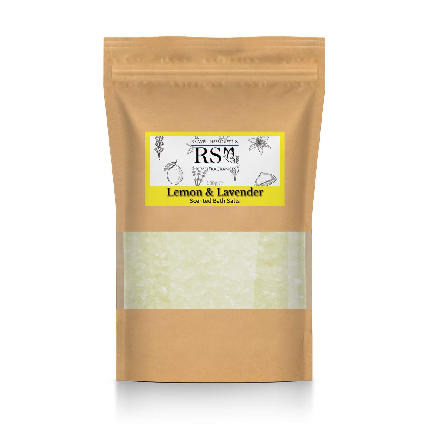 Lemon & Lavender Scented Bath Salts