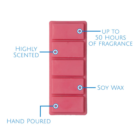 Strawberries and Cream Scented Soy Wax Snap Bar 50g